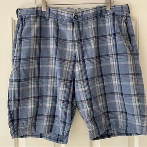 Men’s Shorts Tommy Bahama Relax Blue Plaid Size 38